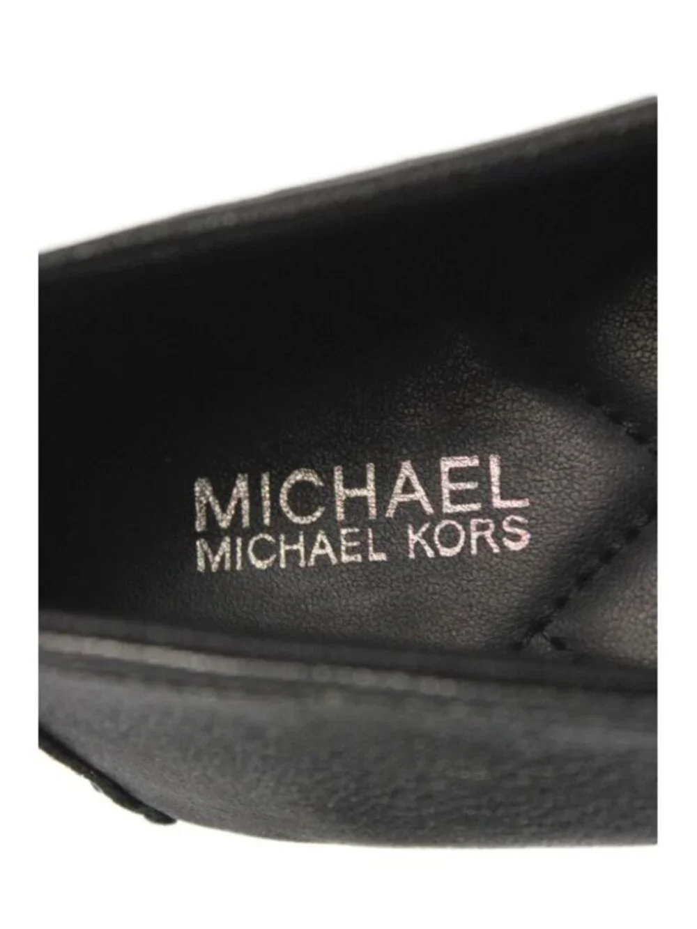 Michael Kors Womens Leather Slide On Ballet Flats Black Size 8 Medium